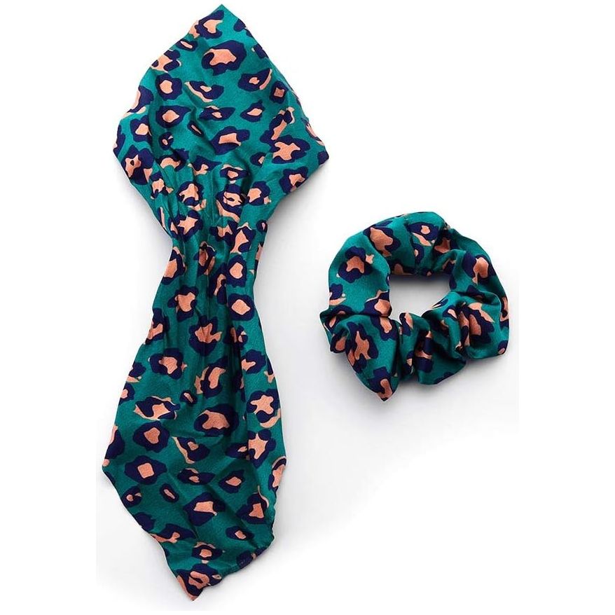 Set van 4 - Zijden Chiffon Haar Scrunchies met Luipaardprint - Luxueuze Haaraccessoires - Elastische Haarbanden - Stijlvol en Comfortabel - Perfect voor Dagelijks Gebruik en Speciale Gelegenheden - Trendy en Duurzaam - Multifunctioneel Design