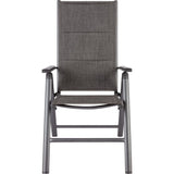 LIVARNO Home Standenstoel Toronto – Inklapbare Aluminium Tuinstoel – 7-Posities Verstelbare Rugleuning – Weerbestendige Textileen Bekleding – Comfortabele Buitenstoel Met Kunststof Armleuningen – Grijs – Tot 120 kg
