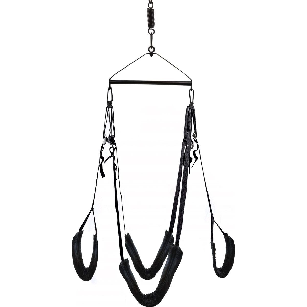 360° Draaibare LoveSwing – Luxe Hangschommel met Fluwelen Voering - Seksschommel  - Love Schommel Stalen Steun & Verstelbare Riemen – Tot 270 kg Draagvermogen – Derde Generatie Indoor Erotische Schommel voor Koppels