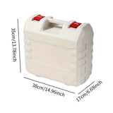 Gasfles opbergbox voor camping – draagbare kunststof opslagkoffer met handvat – gasfles en kooktoestel storage case – 38 x 35 x 17 cm – robuuste PP campingkist – gas cylinder carry case – multifunctionele outdoor opbergdoos – 1 stuk