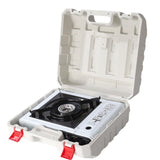 Gasfles opbergbox voor camping – draagbare kunststof opslagkoffer met handvat – gasfles en kooktoestel storage case – 38 x 35 x 17 cm – robuuste PP campingkist – gas cylinder carry case – multifunctionele outdoor opbergdoos – 1 stuk