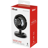 Trust Spotlight Pro – Webcam – 640 x 480 Resolutie – Ingebouwde Microfoon – 6 Dimbare LED Lampjes – USB Aansluiting – 170 cm Kabel – Zwart