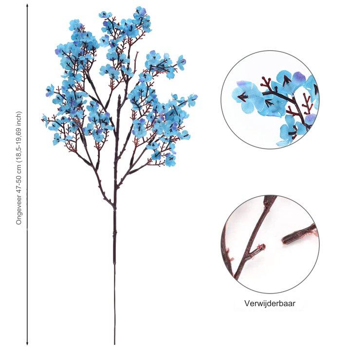 Titel: Hoogwaardige Kunstbloemen Boeketten - Mix van Kersenbloesem, Perzikbloesem en Pruimenbloesem - Natuurlijke Uitstraling Zijden Takken - Perfect voor Huisdecoratie en Speciale Gelegenheden - Duurzaam en Onderhoudsvrij