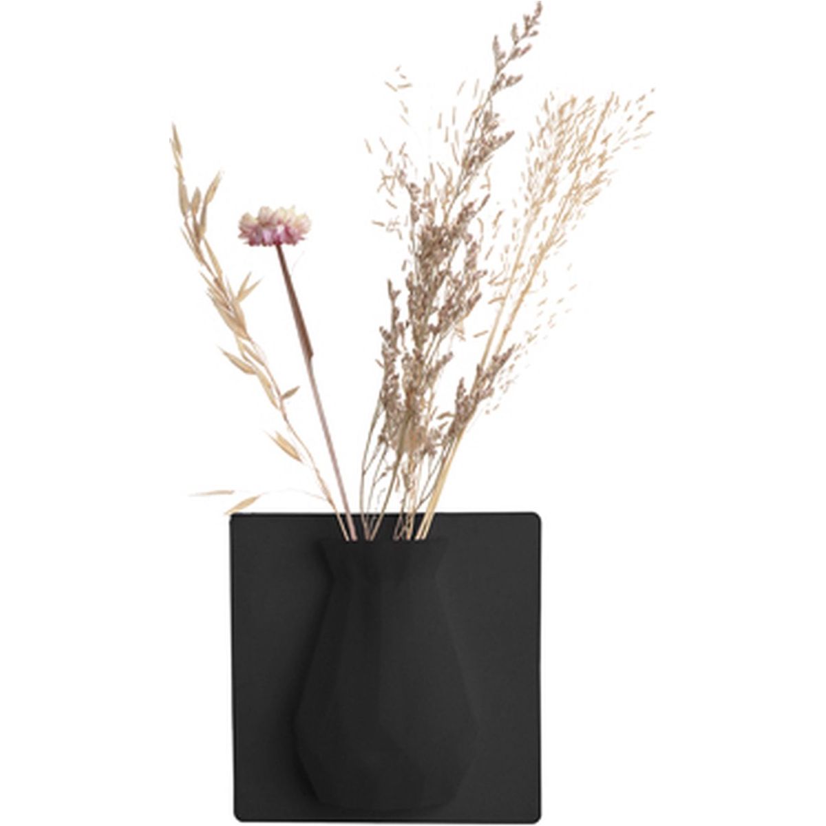 SENZA Siliconen Vaas – Ophangbaar Op Gladde Oppervlakken – Wit – 15x15x4 cm – Geschikt Voor Echte Bloemen En Droogbloemen