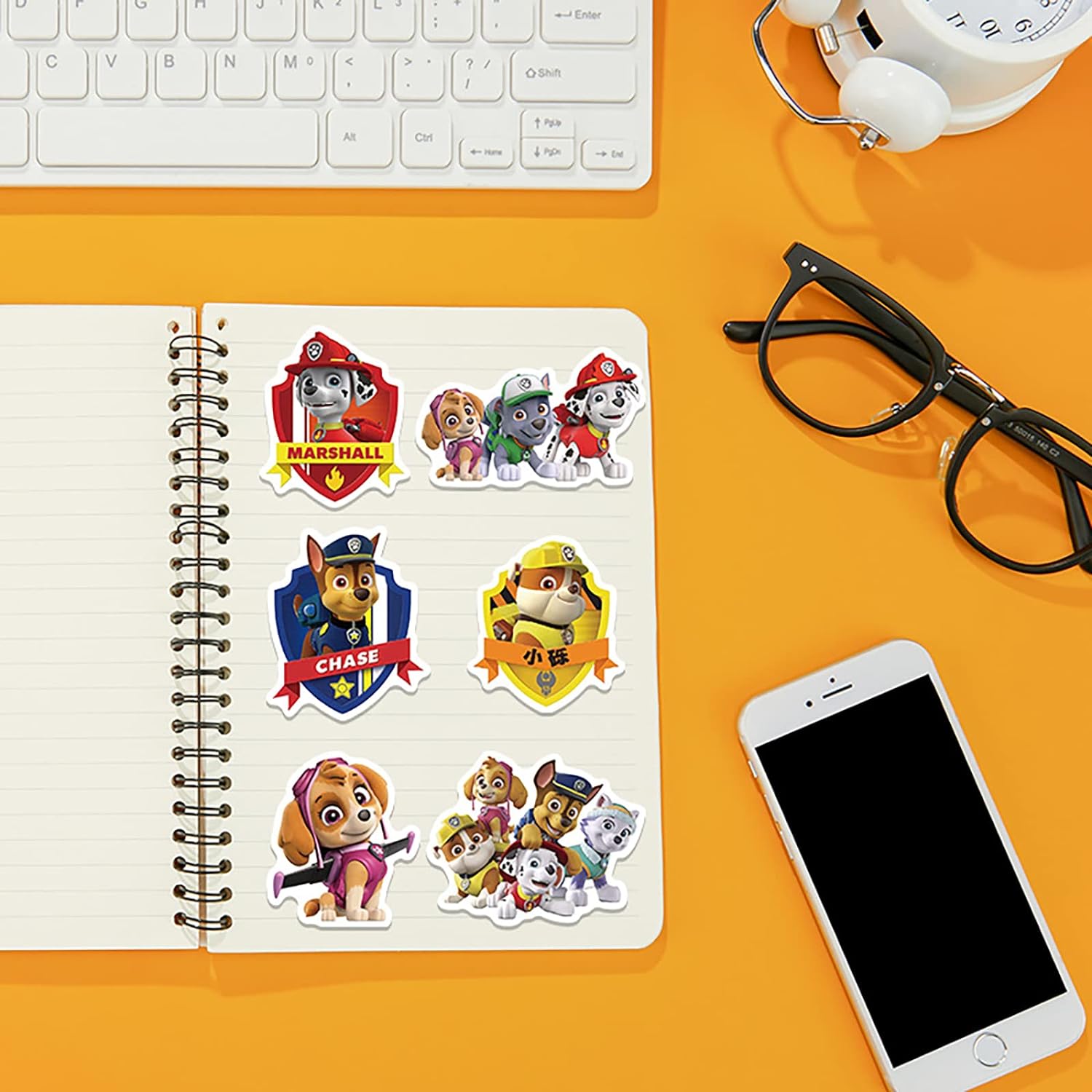 Paw Patrol Sticker Set - 50 Stuks - Waterdichte PVC Cartoon Stickers voor Kinderen - Perfect voor Auto, Fiets, Laptop en DIY Scrapbooking