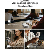 LISEN P601 Ultra- Slim MagSafe Powerbank - 5000 mAh - voor iPhone 17/16/15/14/13/12 Serie – Draadloze Magnetische Power Bank 5000mAh – Ultra Dun / Lichtgewicht Mini Powerbank met 18W USB-C PD – Perfect Cadeau voor Reizen &amp; Feestdagen