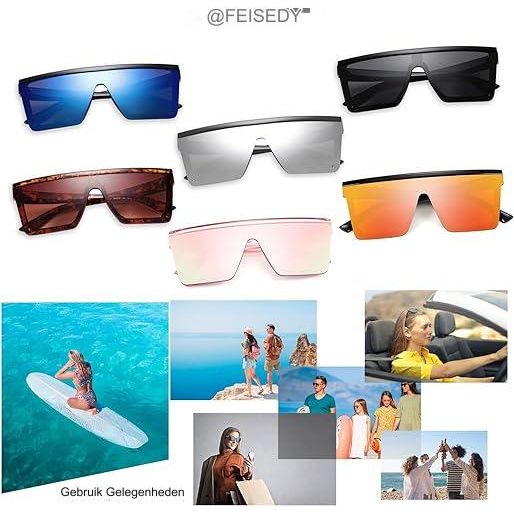 Overmaatse Zonnebril met UV400 Siamese Lenzen – Trendy Beschermende Eyewear voor Dames en Heren – Modieuze Accessoire met Duurzame Constructie en Volledige UV-Bescherming – Stijlvolle en Functionele Zonwering met Uniek Lensontwerp