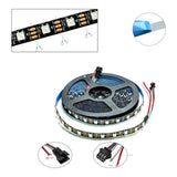 5V WS2812B LED Strip Light - 5m, 300 RGB LEDs - Flexibel, IP30, Zwart PCB - Voor Reclame, Decoratie, DIY Projecten - Energieklasse F