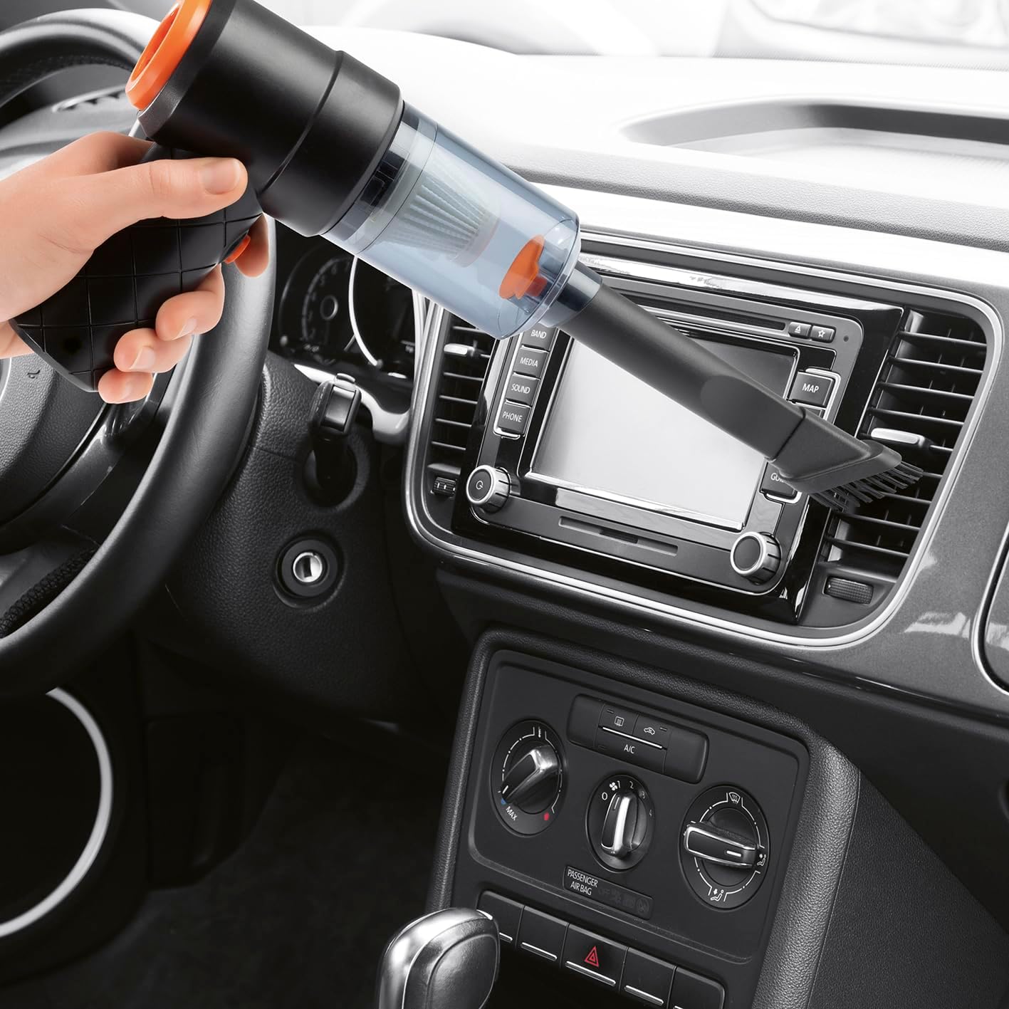 Mini stofzuiger draadloos – handstofzuiger auto met blaasfunctie – USB C oplaadbare autostofzuiger – 4kPa krachtige vacuum cleaner – compacte stofzuiger met accessoires voor auto toetsenbord en bureau