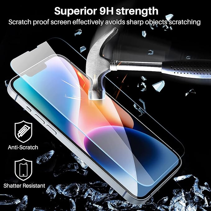 3-Delig Gehard Glas Screen Protector Set voor iPhone 11 (6.1") - 0.33mm Ultra Transparant en Ultra Bestendig, Krasbestendig en Anti-Vingerafdruk