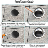 Ronde RVS Muurventilatierooster 160mm – 304 Roestvrijstalen Afvoerkap Met Lamellen & Insectenrooster – Weerbestendige Ventilatiedop Voor Buitenmuur – Vent Grill Voor Keuken Badkamer Schouw Afzuiging Luchtkanaal Buitenafvoer