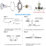 6-Pack Ronde LED Inbouwspots met Kantelbare GU10 Fitting - Dimbare, Energiezuinige A++ Verlichting - IP44, Warm Wit (2700K) - Wit - CE/RoHS