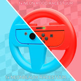 2 Stuks - Stuurwielen voor Nintendo Switch & OLED JoyCons - Rood & Blauw Racestuur voor Mario Kart 8 Deluxe - Joycon Controller Accessoire - Twin Pack - Voor Mario Kart Switch Racing Games - Gemakkelijk Bevestigbaar Stuurwiel