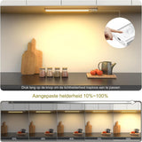 3-Stuks Draadloze Oplaadbare LED Kastlampen - Dimbare Bewegingssensor LED Verlichting voor Kasten - Onderkast, Planken, Keuken, Kledingkast - Geen Bedrading Nodig - Makkelijk te Installeren - 20.5 CM - Warm Wit (3000K)