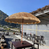 Hawaïaanse Parasol 180 cm met Kantelfunctie – Ronde Tuinparasol, UV50+ Zonwering, Waterdicht, 8 Verstevigde Ribben – Voor Strand, Tuin, Balkon of Terras (180 cm / 6 FT)