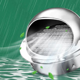 Ronde RVS Muurventilatierooster 160mm – 304 Roestvrijstalen Afvoerkap Met Lamellen & Insectenrooster – Weerbestendige Ventilatiedop Voor Buitenmuur – Vent Grill Voor Keuken Badkamer Schouw Afzuiging Luchtkanaal Buitenafvoer