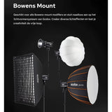 2 Delig - Godox SL60IIBI Bi-Color LED Studiolampen Set - 2800K-6500K - Professionele Video- en Fotografieverlichting - Bowens Mount - Incl. 2x Softbox 60x90 cm met Raster, 2x Lichtstatief en Draagtassen - SL60IIBI KIT2