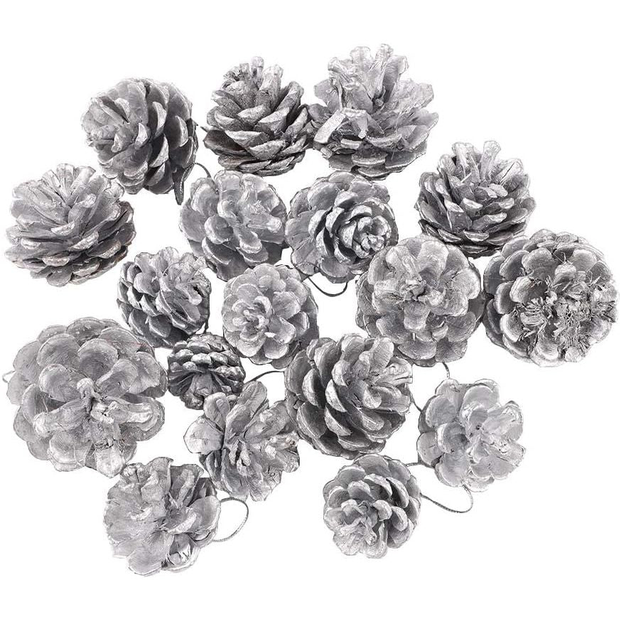 Set van 18 feestelijke kerstdennenornamenten - Dennenappels - Natuurlijke Dennenappels voor Kerstversiering - Twee Maten, Inclusief Handig Hangkoord - Veilige en Veelzijdige Kerstboom Decoraties van Hoogwaardig Hout