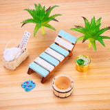 Miniatuur Sauna Accessoires Set - 11-Delige Wellness Deco Accessoires - Spa, Sauna, Wellness Cadeaukaart Idee - Miniatuur Lounger, Handdoek, Houten Ton, Emmer, Kunstplanten - Perfect Voor DIY Landschapsdecoratie En Cadeauverpakkingen