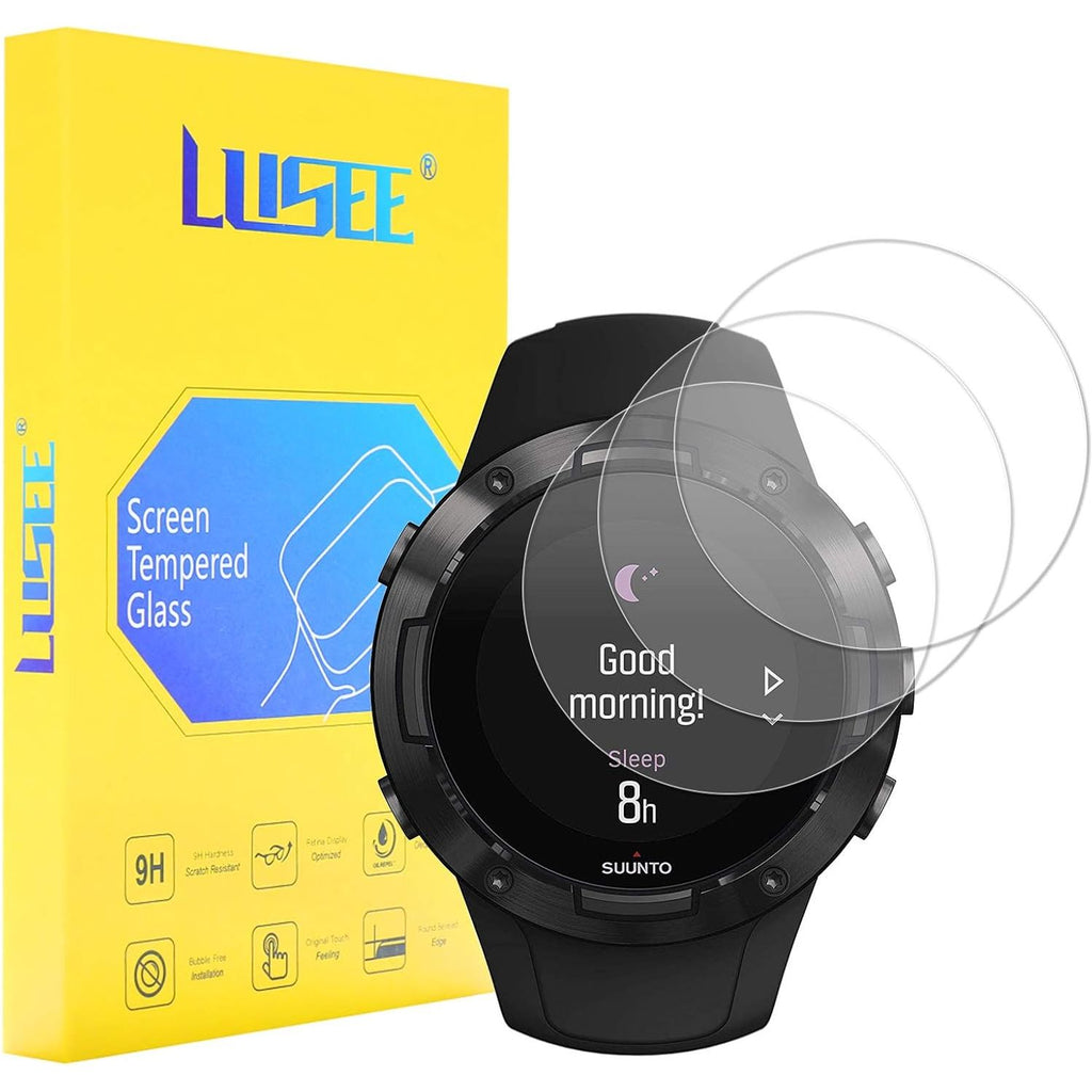 3-Pack Universele Screenprotector voor Smartwatches – Ronde Gehard Glas Bescherming (Diameter 35mm) – Anti-Kras / Anti-Vingerafdruk – 9H Hardheid – HD Helderheid – Case-Friendly Ontwerp
