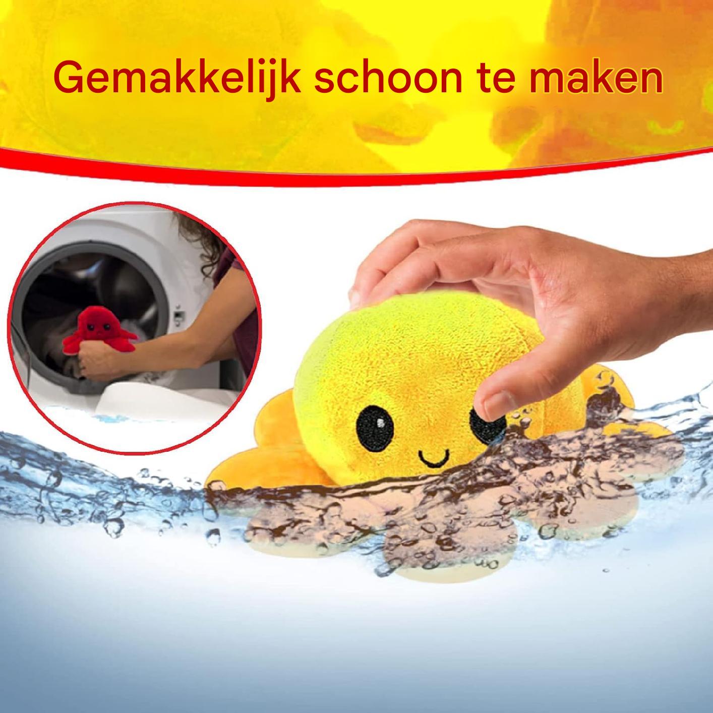 Omkeerbare Octopus Knuffel – Zachte Pluche Knuffel met Dubbele Gezichtsuitdrukking – TikTok Sensatie & Stressverlichtend Speelgoed – Verkrijgbaar in Meerdere Kleuren