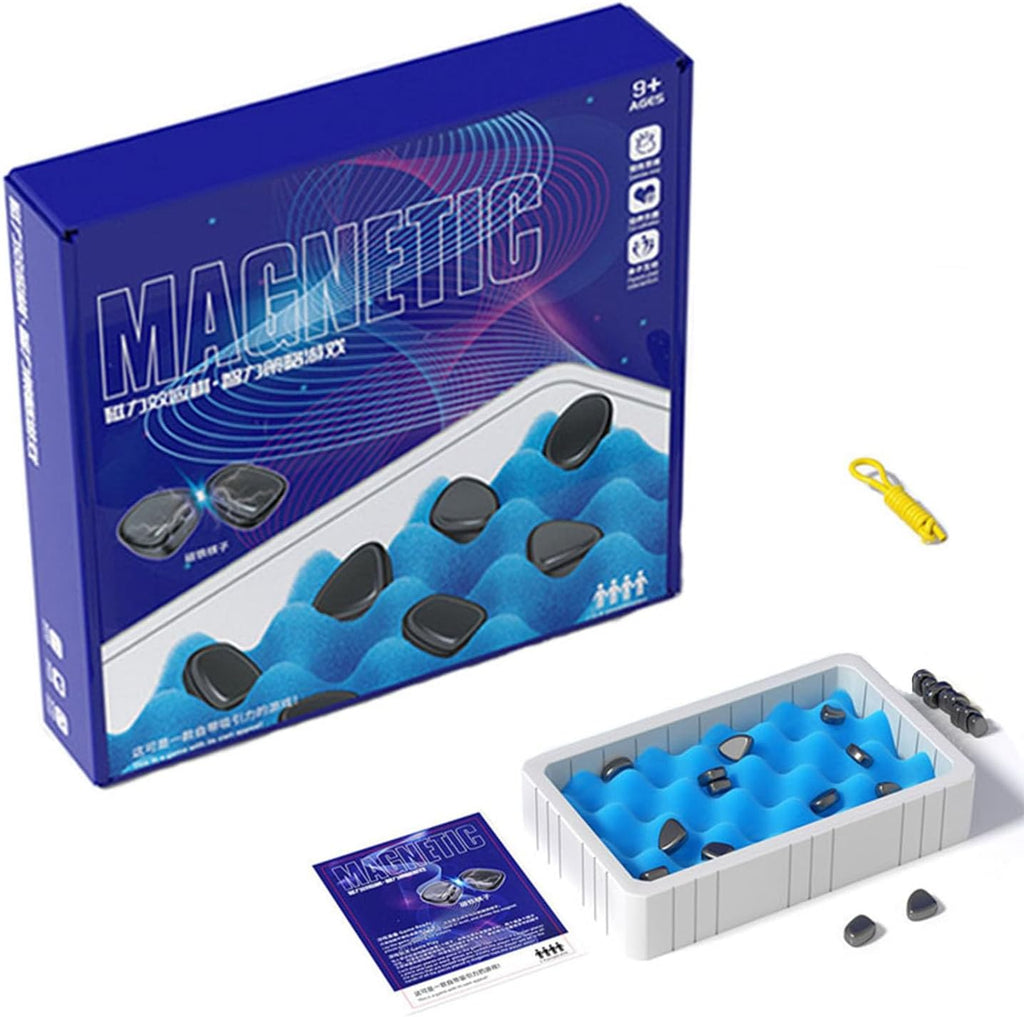 Stuks Magnetisch Schaakspel - Interactief Tafelbordspel met Magneten - Boeiend Magnetisch Bordspel voor Jong en Oud - Strategisch Spel voor Familieplezier - Schaakspel met Magnetische Stenen - Geschikt voor Kinderen en Volwassenen