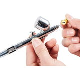 Complete Set Vervangingsonderdelen voor Airbrush: 0.2mm/0.3mm/0.5mm Nozzle, Naald & Dop met Reparatietool - Hoogwaardig Roestvrijstaal