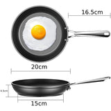 Niet-Klevende Koekenpan 20 cm - Inductiegeschikt - 5-Laags Niet-Giftig - RVS Handvat - Ovenbestendig - Geschikt voor alle Kookplaten