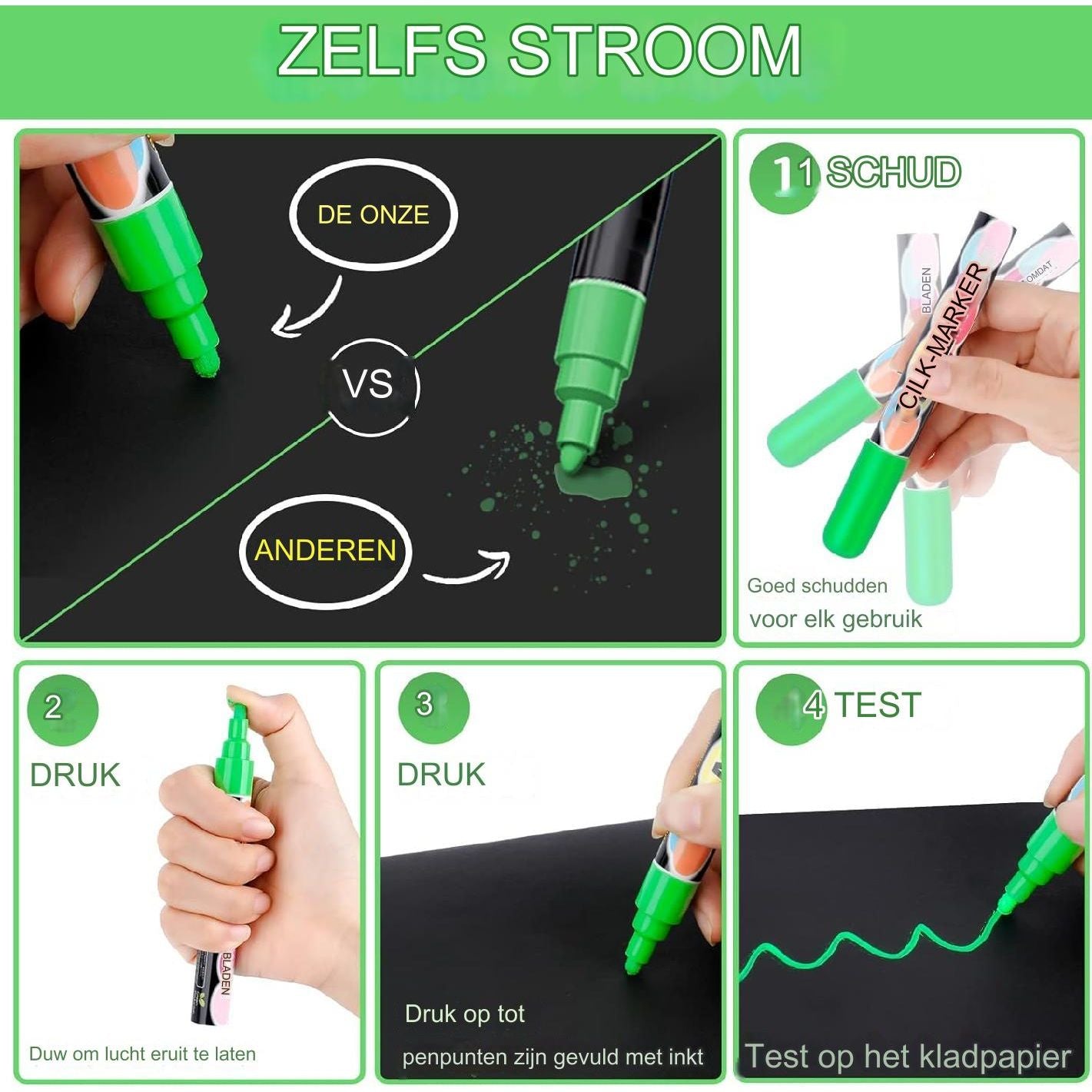 Veelzijdige Set van 12 Uitwasbare Krijt- en Raamstiften, Perfect voor Schoolbord, Ramen en Whiteboards - Inclusief Levendige Kleuren zoals Goud, Zilver, Zwart en Meer, Ideaal voor Creatieve Projecten en Decoratie