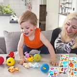 3D Zeeleven Stickers voor Kinderen - 14 Vellen - Puffy Zeedieren Stickers voor Jongens en Meisjes - Educatieve Beloningsstickers - Feestartikelen - Verjaardag - 17x7cm