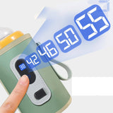 USB-Oplaadbare Draagbare Babyflesverwarmer - Verstelbare Temperatuur 38-55°C - Ideaal voor Reizen & Thuisgebruik - Geschikt voor Meeste Flessoorten