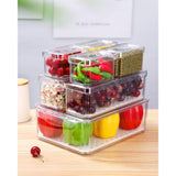 7-delige Koelkast Organizer Set – Stapelbare Opbergboxen In 4 Formaten – Transparante BPA-vrije Kunststof Bewaarbakjes Voor Koelkast, Vriezer, Keukenkast, Badkamer Of Kantoor – Lekvrij &amp; Ruimtebesparend Opbergsysteem