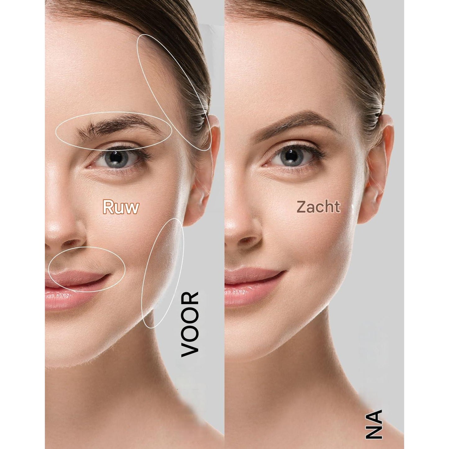 Vogcrest - 2 in 1 Elektrische Gezichts- en Wenkbrauwtrimmer – Oplaadbaar via Type-C met Ingebouwde LED-Lamp – Draagbaar & Discreet – Pijnvrije Haarverwijdering voor Vrouwen – Geschikt Voor Gezicht, Lippen & Wenkbrauwen