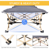 Opvouwbaar Campingbed Voor Volwassenen 190x71x36cm – Draagbaar Veldbed Tot 227kg – Vouwbed Met Stalen Frame &amp; 600D Oxford Stof – Lichtgewicht Logeerbed Voor Camping, Tuin, Strand, BBQ, Picknick Of Kantoor – Grijs Inklapbaar Bed