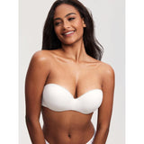 DOBREVA - Strapless Push-Up BH - 75B - Plus Size - Padded - Met Beugel - Multiway Bandeau - Afneembare Verstelbare Bandjes - Anti-Slip Siliconen