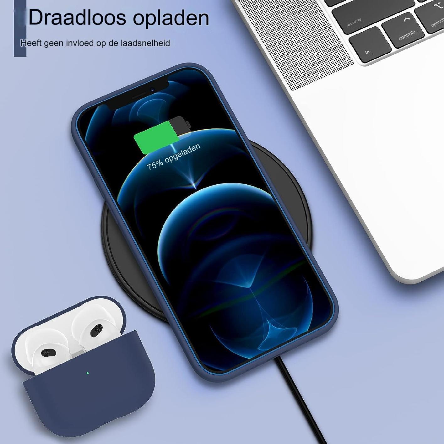iPhone 12 & 12 Pro Case - 6.1 inch - Compatibel met beide modellen (6.1 inch). Slank ontwerp van vloeibare siliconen met 3 lagen voor volledige bescherming, Zacht, flexibel en volledig bedekkend voor optimale grip en bescherming