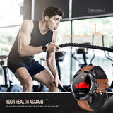 Gokoo - Heren Smartwatch - Stijlvol Full Touch Scherm - IP68 Waterdicht Fitness Tracker - 8 Sportstanden - Hartslag & Slaapmonitor - Compatibel met Android & iOS