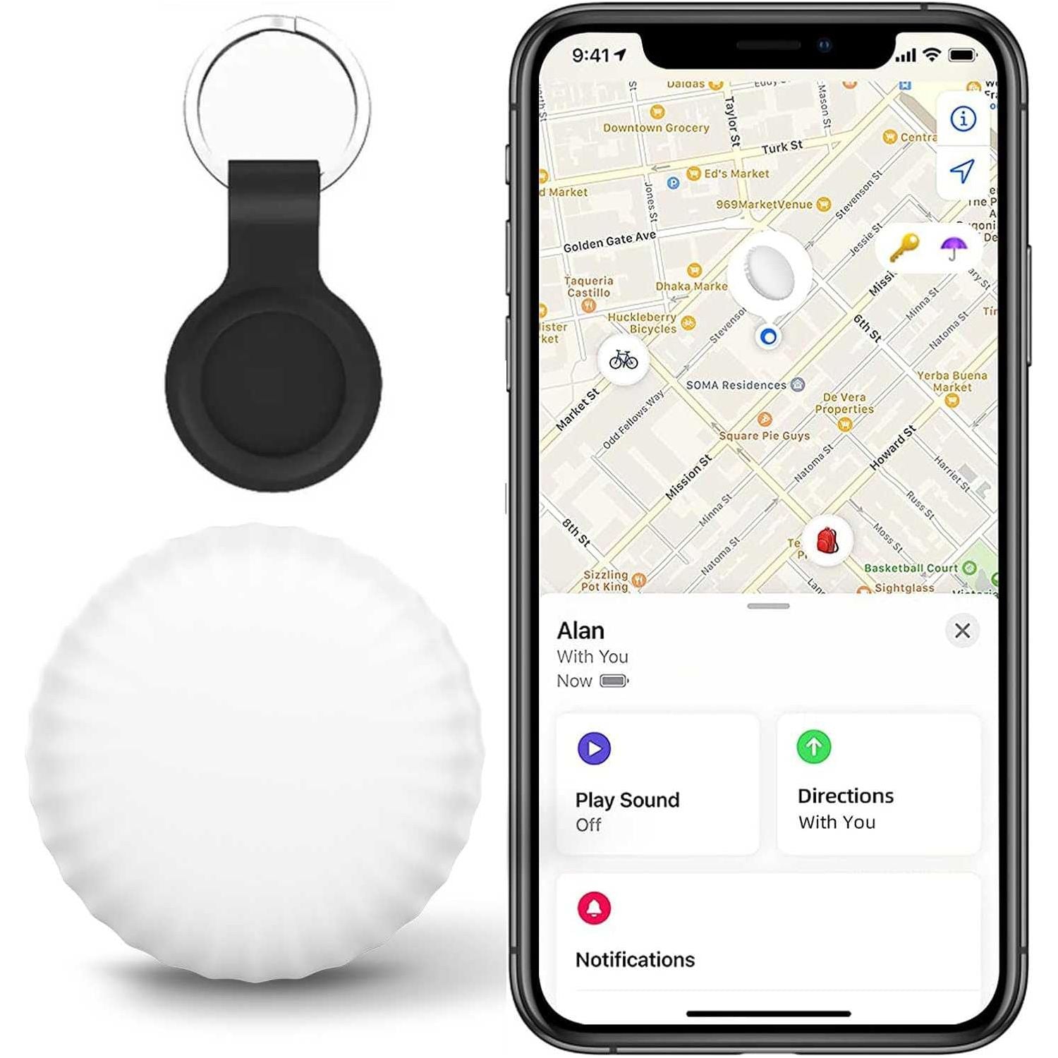Smart Tag Sleutelvinder & Wallet Tracker - GPS Tracker - Bluetooth Tracking Tag - Naadloze 'Find My' Integratie, Water- & Stofbestendig, Vervangbare Batterij - Ideaal voor iOS / Android - 2024
