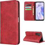 Huawei P40 Lite 5G - Premium Flip Wallet Leren Hoesje [3 Kaartsleuven] [Standaardfunctie] [Magnetische Sluiting] - Hoes voor Huawei P40 Lite 5G - Rood - Beschermende Cover - Luxe Design - Duurzaam Materiaal - Handige Functionaliteiten