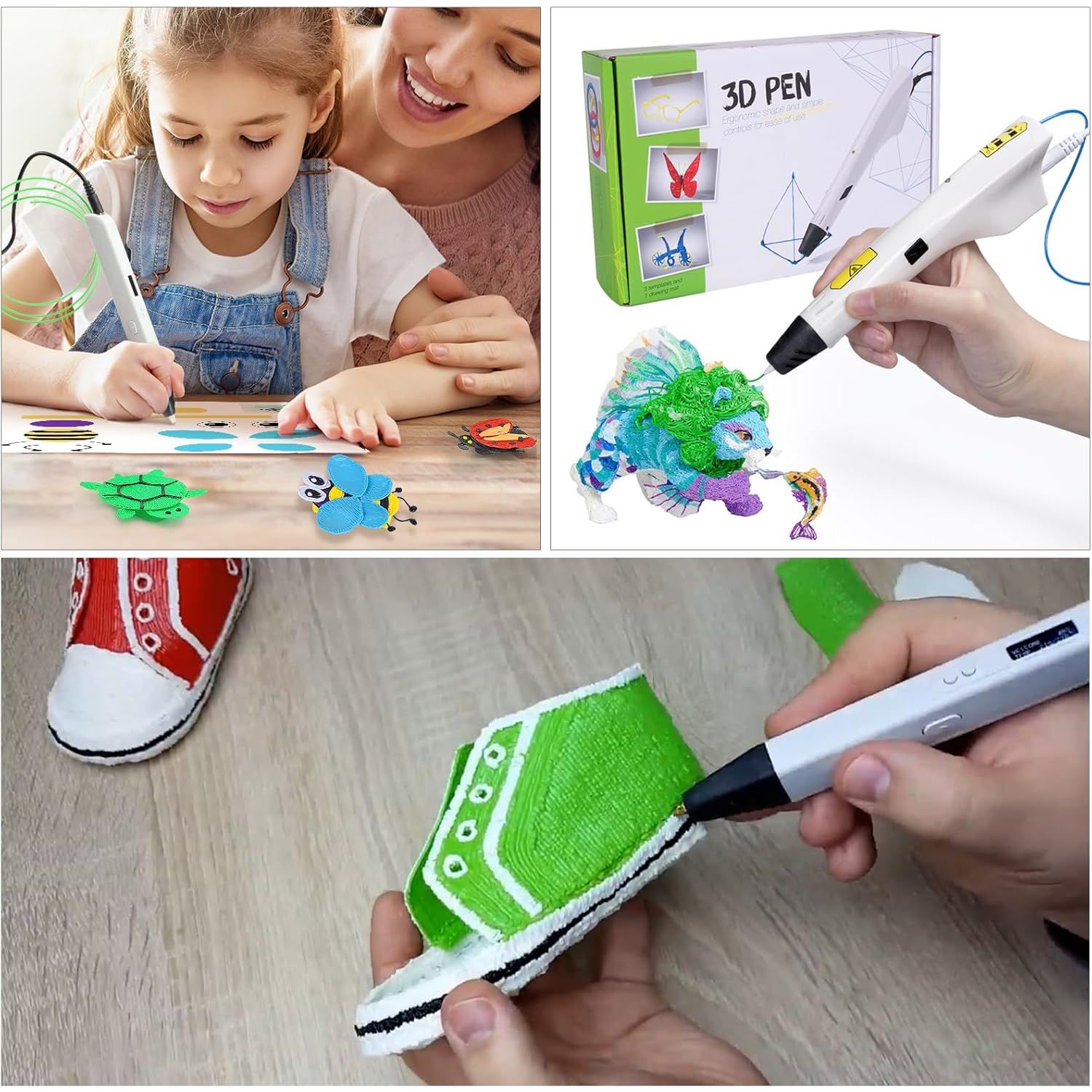 Filament voor 3D Pen 1.75 mm ABS/PLA Filament - Geschikt voor Tekenen, Kunst en Knutselen, Modelleren en Onderwijs - Hoogwaardige 3D Pen Filamenten - Diverse Kleuren - Duurzaam en Flexibel Materiaal - Eenvoudig te Gebruiken en Compatibel met de Meeste 3D