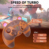 Draadloze Switch Controller - Cute Raccoon Gamepad - Dieren Design Switch Pro Controller - Compatibel met Switch Lite OLED PC - Switch Controllers - Gamepad met Gyro Sensor - Turbo Functie - Dual Vibratie - Bluetooth Controller