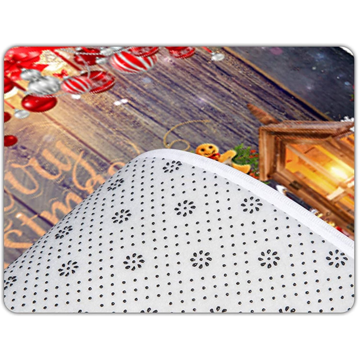 Kerstmat 60x180 cm - 3D Geprinte Antislip Vloermat - Feestelijke Kerstdecoratie voor Woonkamer, Keuken & Badkamer - Duurzaam en Comfortabel