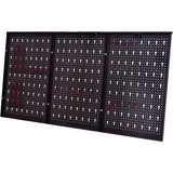 3-Delige Gereedschap Wandhouder - TL32992 Metalen Gereedschapsbord Zwart - Gereedschap Pegboard voor Garage en Werkplaats - Inclusief 8 Haken en 9 Ophangpanelen - Stevig Gereedschapsrek voor Zware Belasting en Ruimtebesparing