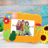 DIY Foto-Frame Kit voor Kinderen - Niet-Geweven Stof - Diverse Patronen - Educatief Handwerk - Perfect voor Creatieve & Educatieve Momenten - 12 Stuks