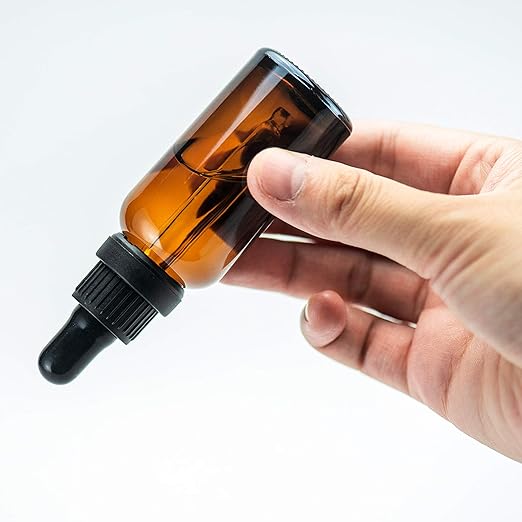 Yizhao Amber Glazen Druppelflesjes 3 stuks - 30ml met Glazen Pipetdruppelaar - Ideaal voor Etherische Oliën, Aromatherapie, Cosmetica - 3 Stuks - Lekvrij, UV-Beschermend en Reisvriendelijk