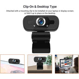 Rocketshop Webcam met Microfoon - 1080P HD Streaming Webcam - Plug and Play - Groothoek USB Camera - Compatibel met PC, Laptop, Desktop, Mac, Skype, YouTube, Zoom & Facetime