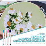 4-Delige Set Wateruitwisbare Markeerpennen voor Stof – Naaien, Quilten &amp; Borduren – Tijdelijke Inktschrijvers met Automatisch Vervagende &amp; Wateroplosbare Inkt – Textiel Markeerpennen voor Kleding, Patchwork &amp; Handwerk