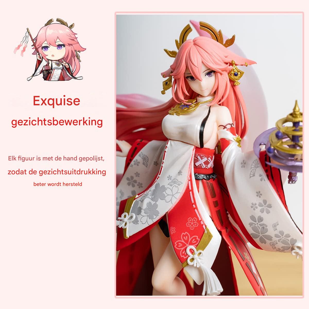 Genshin Impact – Yae Miko 1/7 Schaalfiguur 24 cm | Premium PVC Anime Game Beeldje van de Guuji van de Grand Narukami Shrine | Gedetailleerd Verzamelfiguur & Cadeau voor Fans