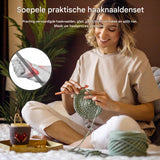 Grote Haaknaalden Set – 3-Delige Aluminium Haaknaalden – 10mm, 12mm, 15mm – Ergonomisch Ontwerp – Voor Dikke Wol en Grove Haakprojecten – Anti-Slip Grip – Ideaal Voor Artritis Handen – Beginners en Ervaren Haakliefhebbers