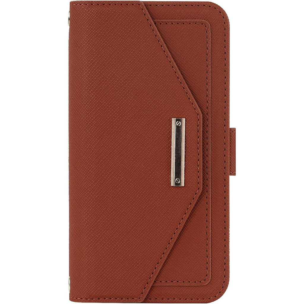 Multifunctionele Crossbody Lanyard Wallet Leather Case met Card Slots en Mirror voor Volledige Bescherming - Bruin - Compatibel met iPhone XR - Stijlvolle en Praktische Oplossing voor Draagbaarheid en Veiligheid